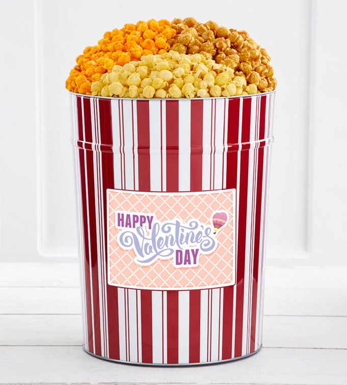 Tins With Pop® 4 Gallon Happy Valentine's Day Hot Air Balloons